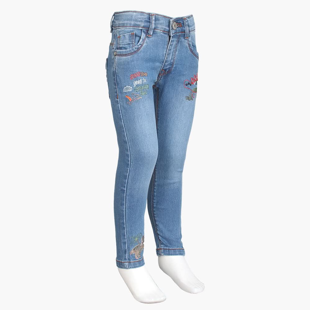 Girls Pants Denim - Light Blue, Girls Pants & Capri, Chase Value, Chase Value