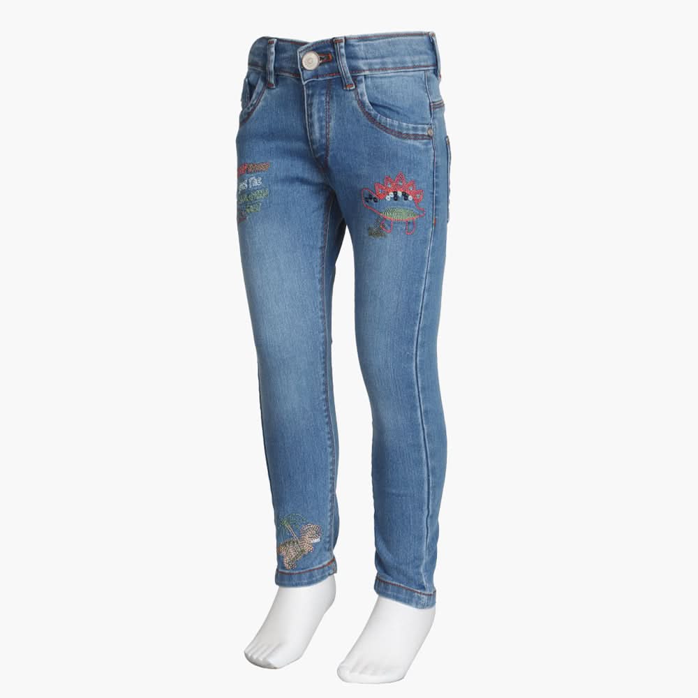 Girls Pants Denim - Light Blue, Girls Pants & Capri, Chase Value, Chase Value