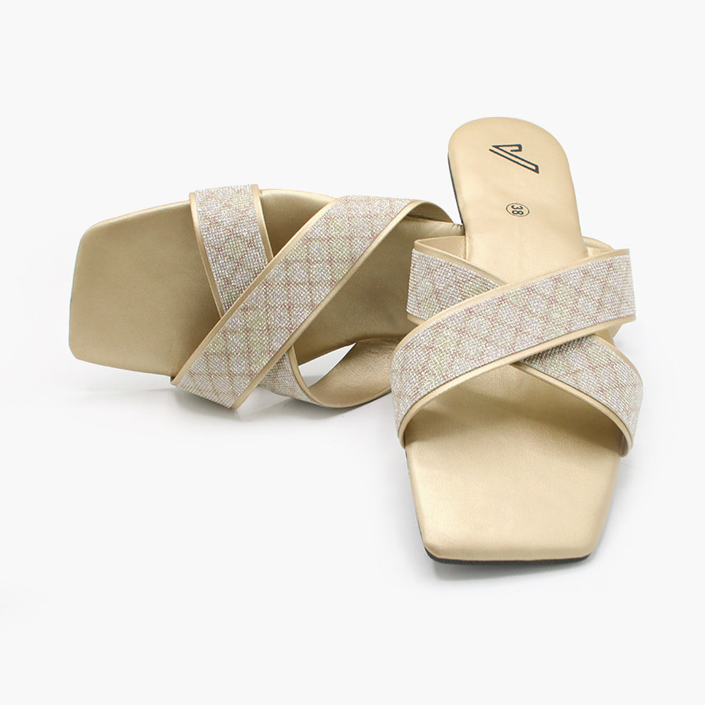 Women's Slipper - Golden, Women Slippers, Chase Value, Chase Value