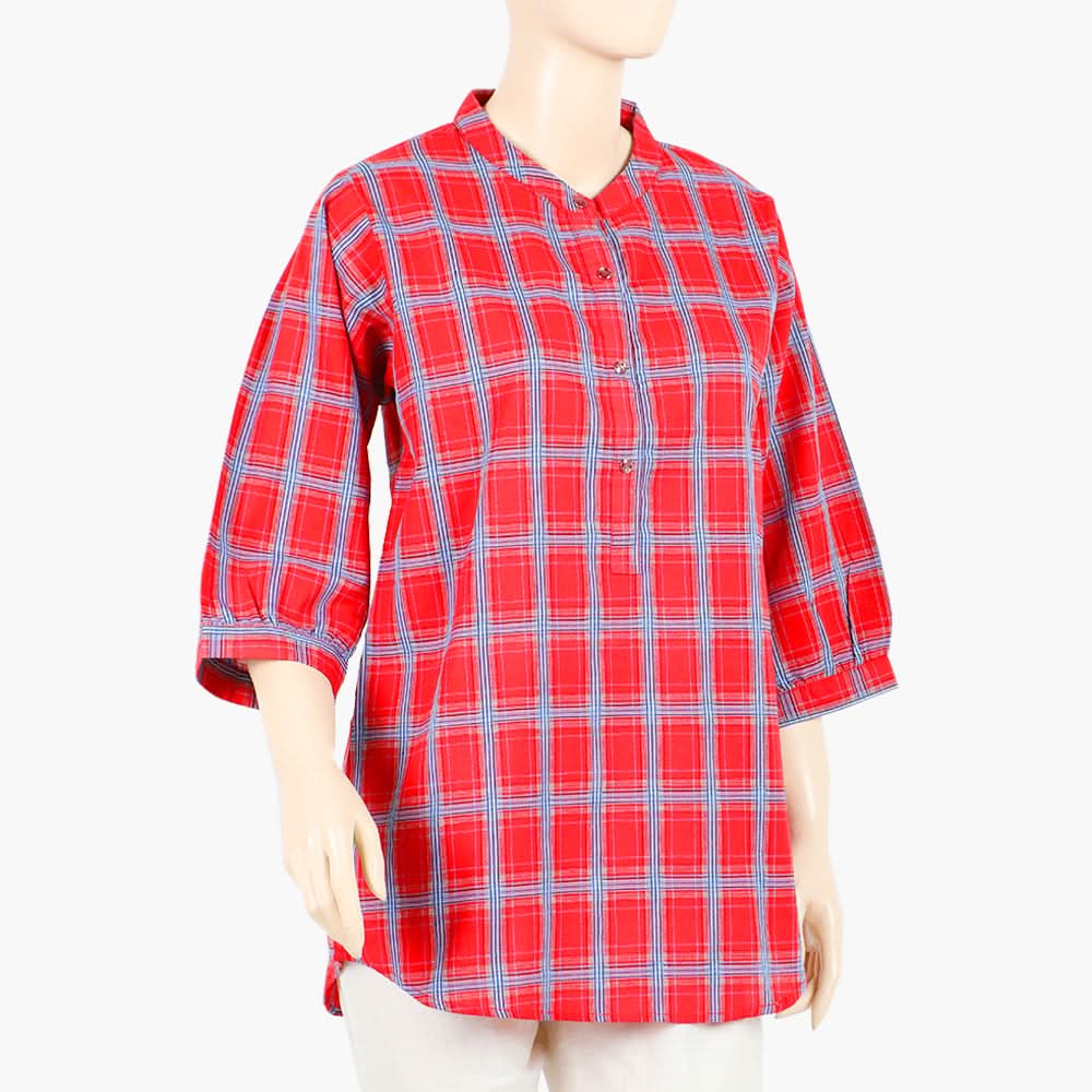 Value Women's Western Top - Red, Women T-Shirts & Tops, Chase Value, Chase Value