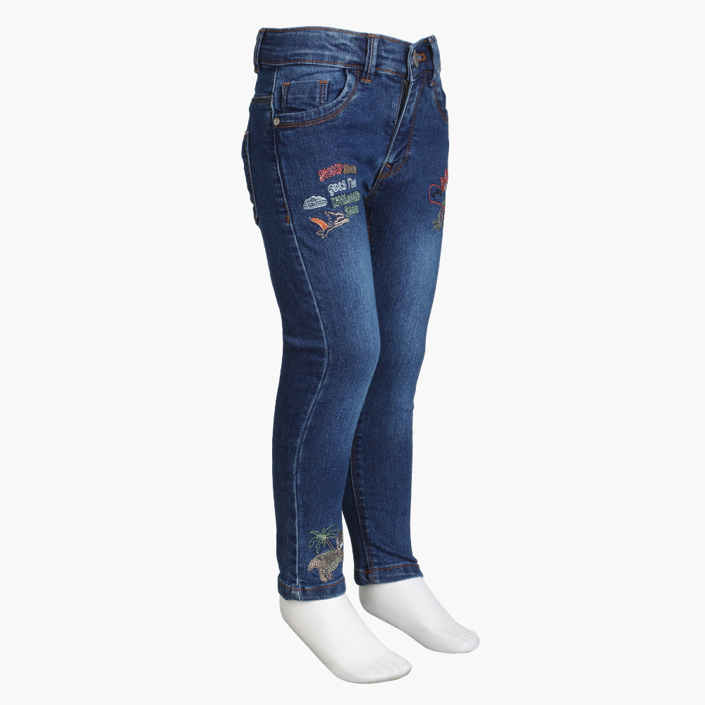 Girls Pants Denim - Blue, Girls Pants & Capri, Chase Value, Chase Value