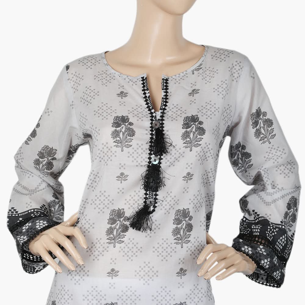 Women's Printed Kurti - Black, Women Ready Kurtis, Chase Value, Chase Value