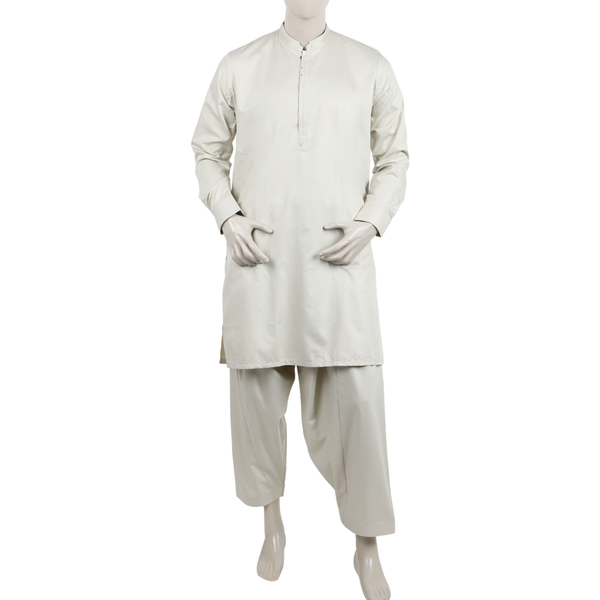 Eminent Men's Stitched Shalwar Suit - Fawn