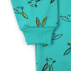 Girls Full Sleeves Sweat Shirt - Sea Green