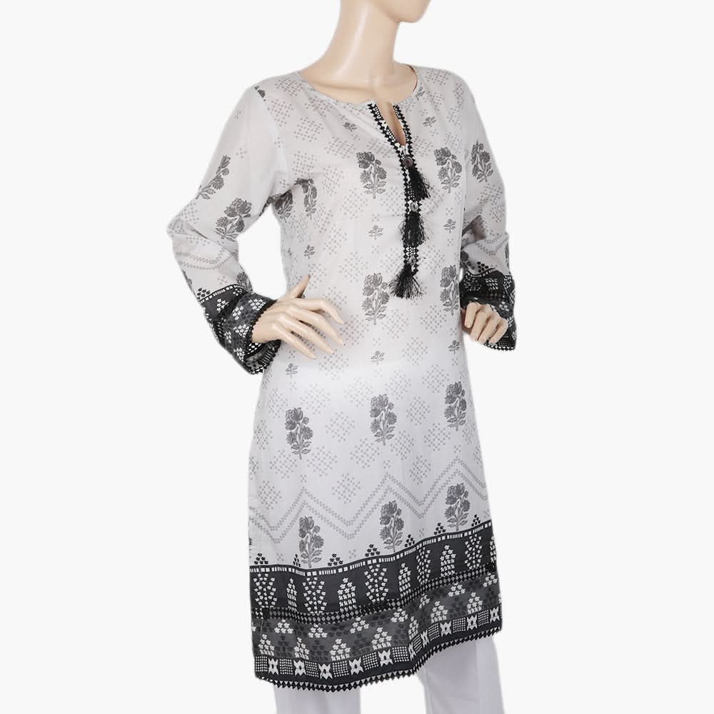 Women's Printed Kurti - Black, Women Ready Kurtis, Chase Value, Chase Value