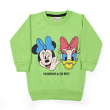 Girls Full Sleeves Sweat Shirt - Light Green, Girls Hoodies & Sweat Shirts, Chase Value, Chase Value