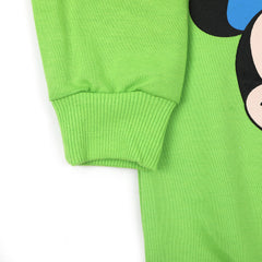 Girls Full Sleeves Sweat Shirt - Light Green