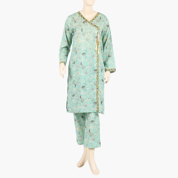 Women's Printed Co-Ord Set - Green, Women Shalwar Suits, Chase Value, Chase Value