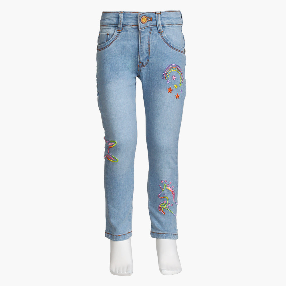 Girls Pants Denim - Light Blue, Girls Pants & Capri, Chase Value, Chase Value