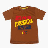 Boys Half Sleeves T-Shirt - Brown, Boys T-Shirts, Chase Value, Chase Value