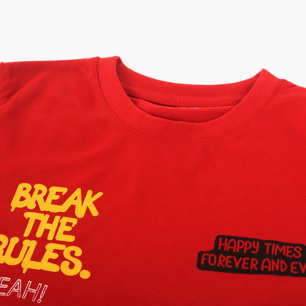 Boys Half Sleeves T-Shirt - Red, Boys T-Shirts, Chase Value, Chase Value