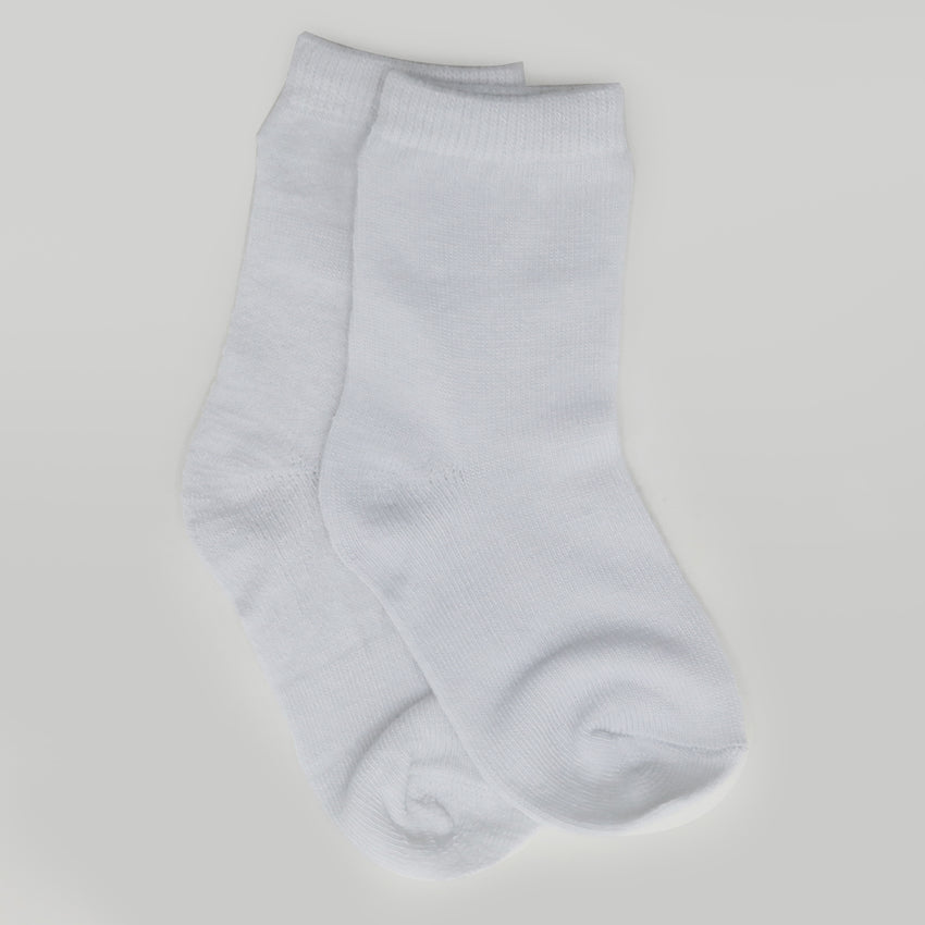 Kids 4Pc Uniform Socks - White
