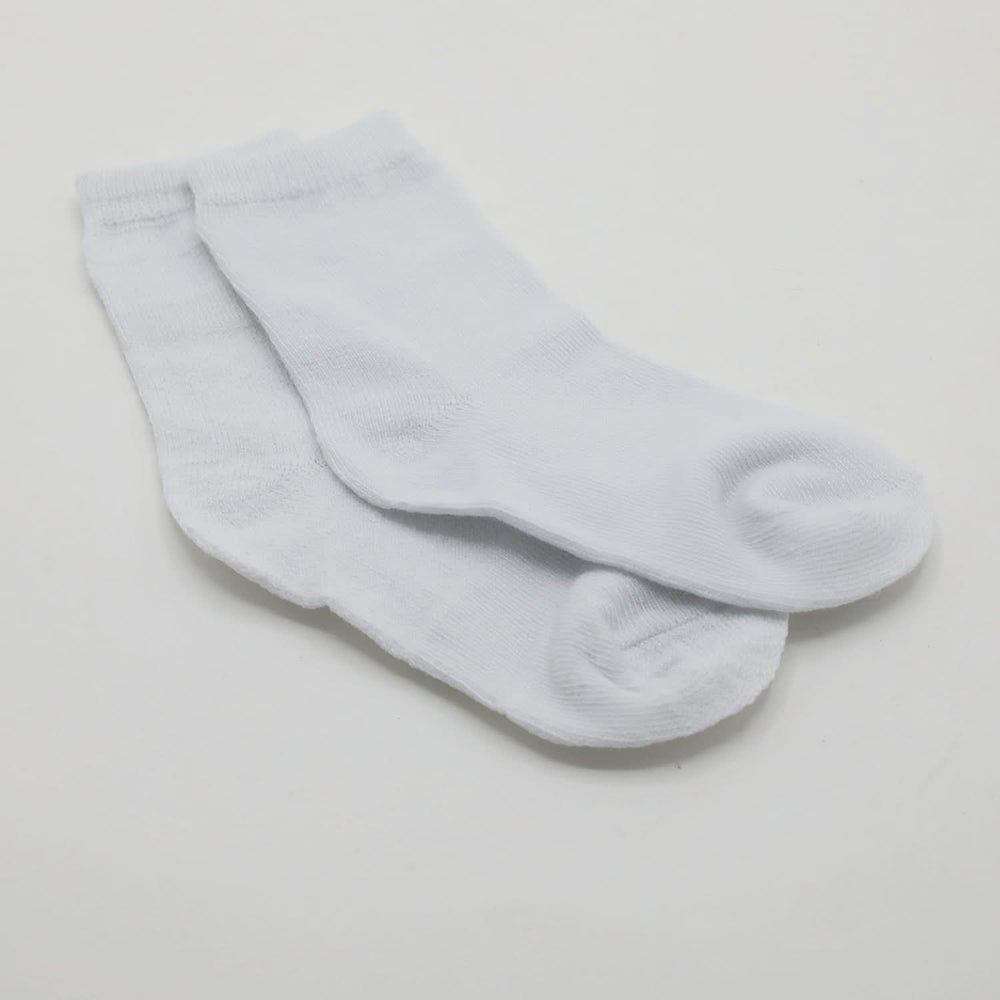 Kids 4Pc Uniform Socks - White, Boys Socks, Chase Value, Chase Value