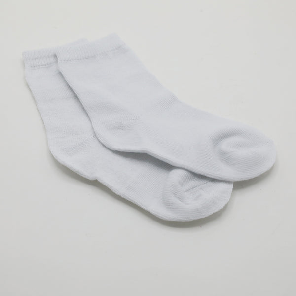 Kids 4Pc Uniform Socks - White