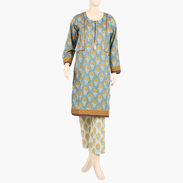 Women's Printed Co-Ord Set - Grey, Women Shalwar Suits, Chase Value, Chase Value