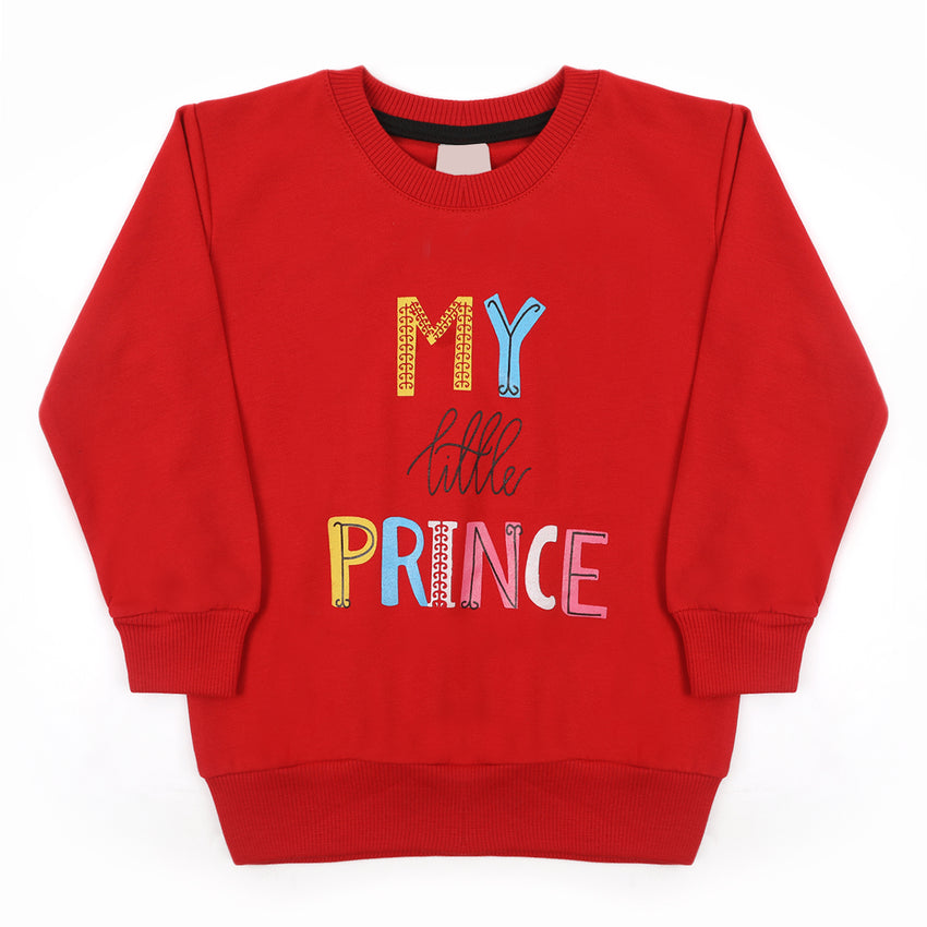 Girls Full Sleeves Sweat Shirt - Red