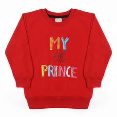 Girls Full Sleeves Sweat Shirt - Red