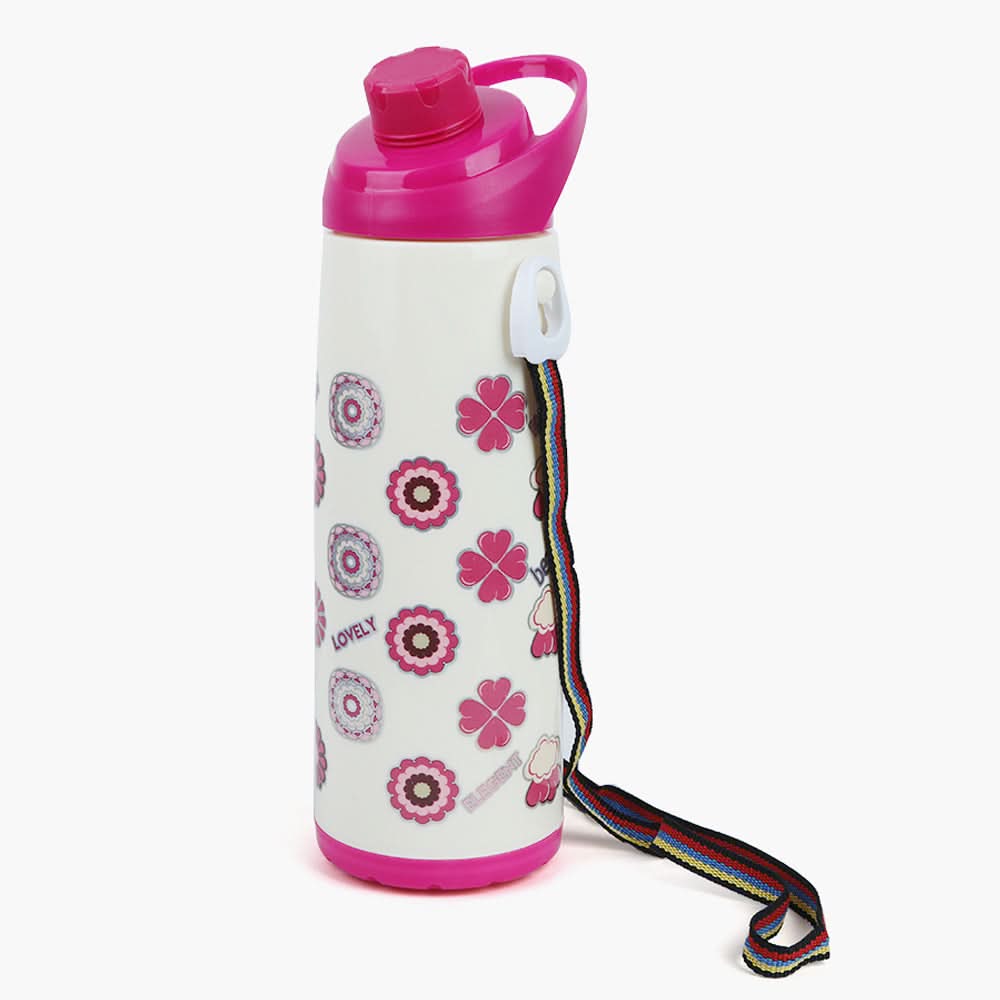 Trinkle Bottle - Large - White & Pink, Tiffin Boxes & Bottles, Chase Value, Chase Value