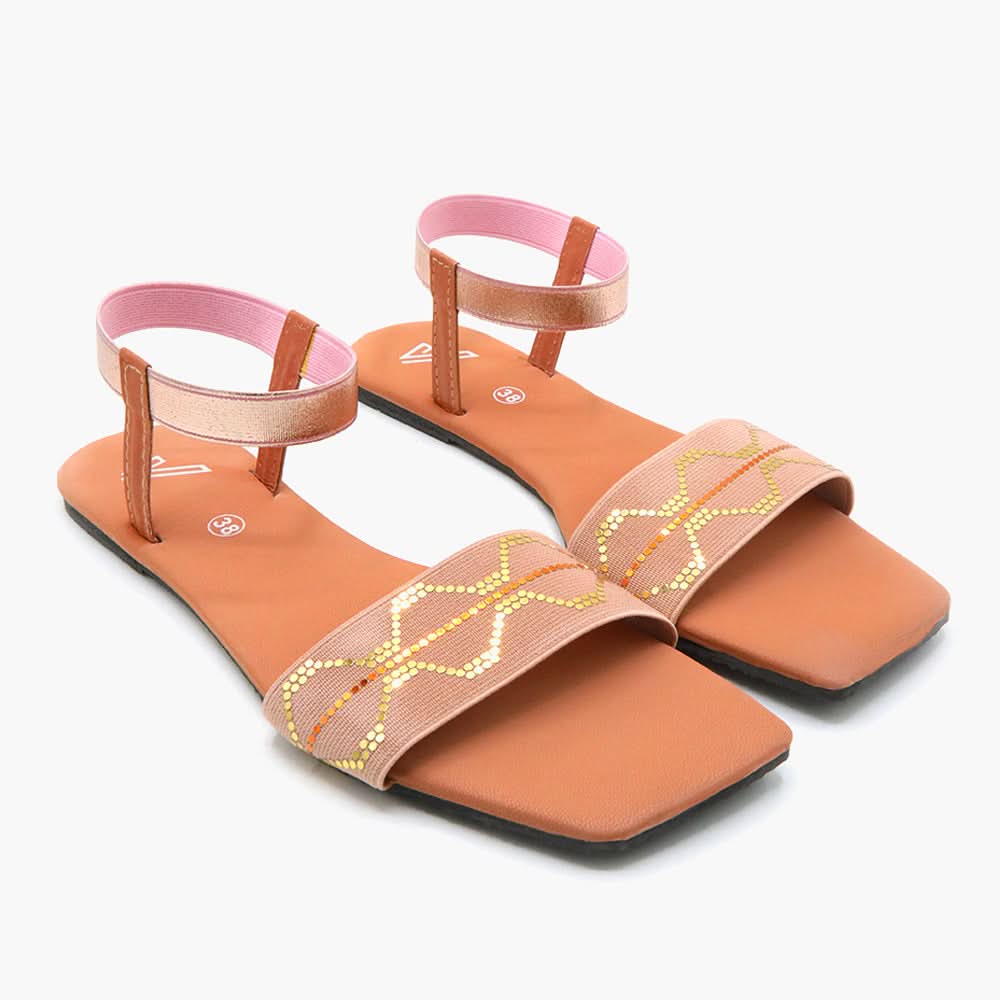 Women's Sandal - Peach, Women Sandals, Chase Value, Chase Value