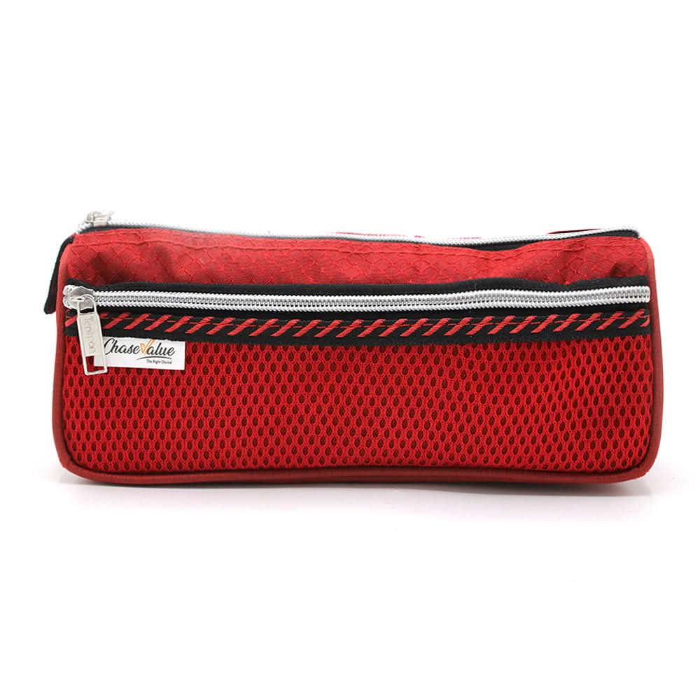 Pencil Pouch - Red, Stationery Pouch & Box, Chase Value, Chase Value