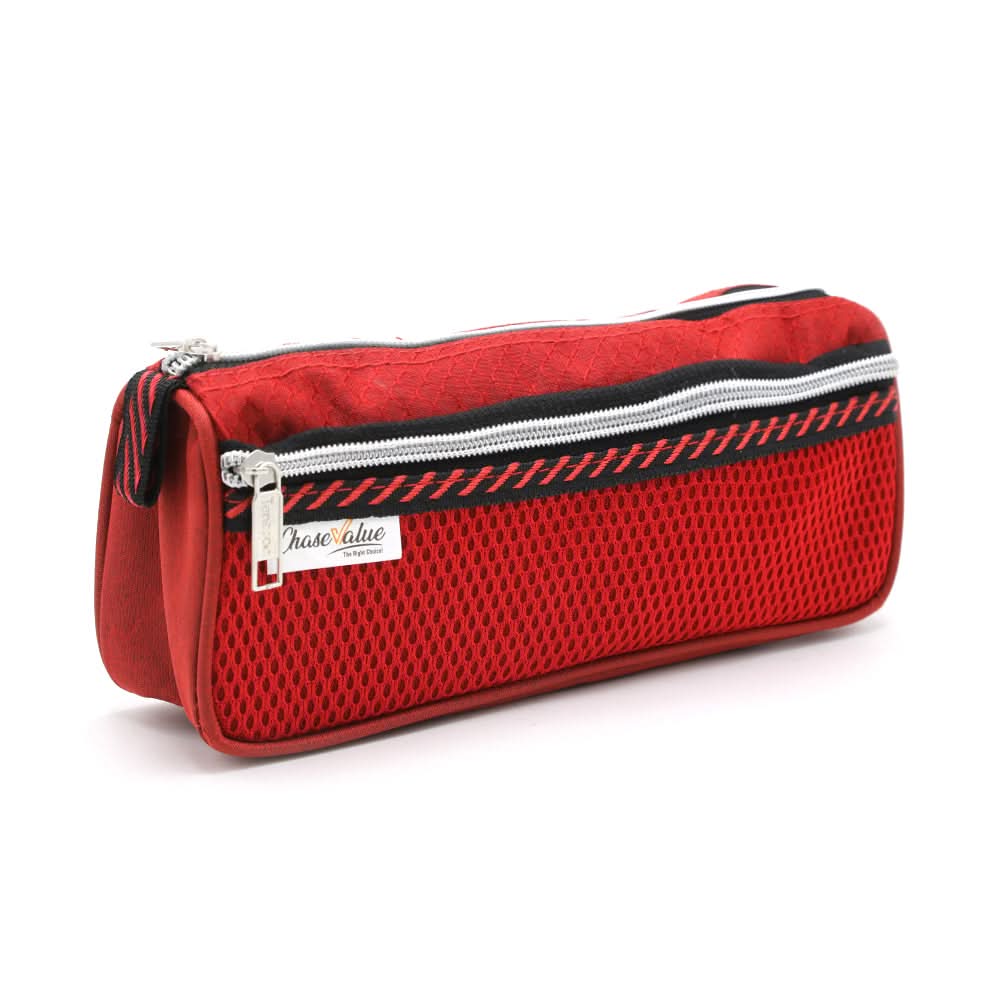 Pencil Pouch - Red, Stationery Pouch & Box, Chase Value, Chase Value