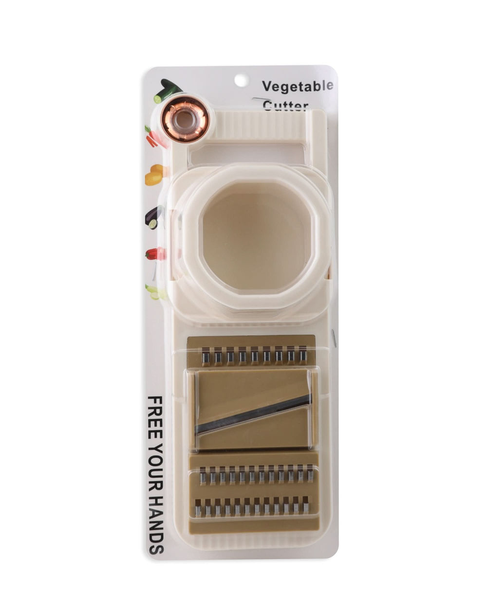 Vegetable Cutter - Cream & Olive, Knives & Cutting Board, Chase Value, Chase Value