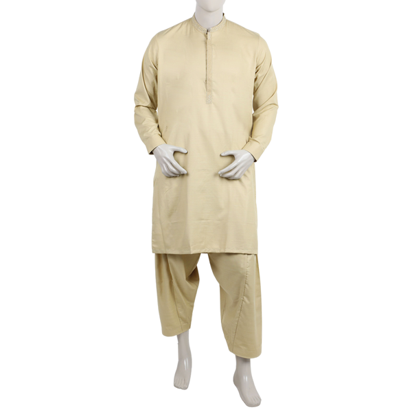 Eminent Men's Kurta Shalwar Suit - Beige