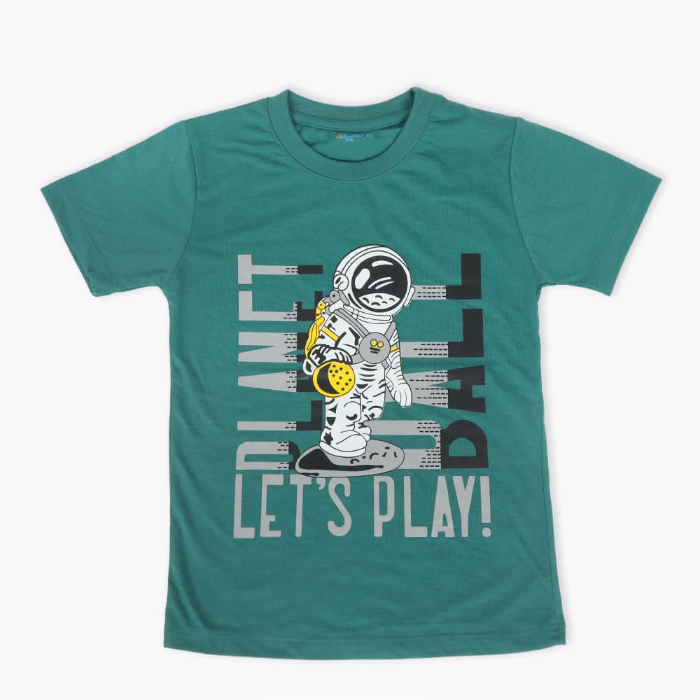 Boys Half Sleeves T-Shirt - Green, Boys T-Shirts, Chase Value, Chase Value