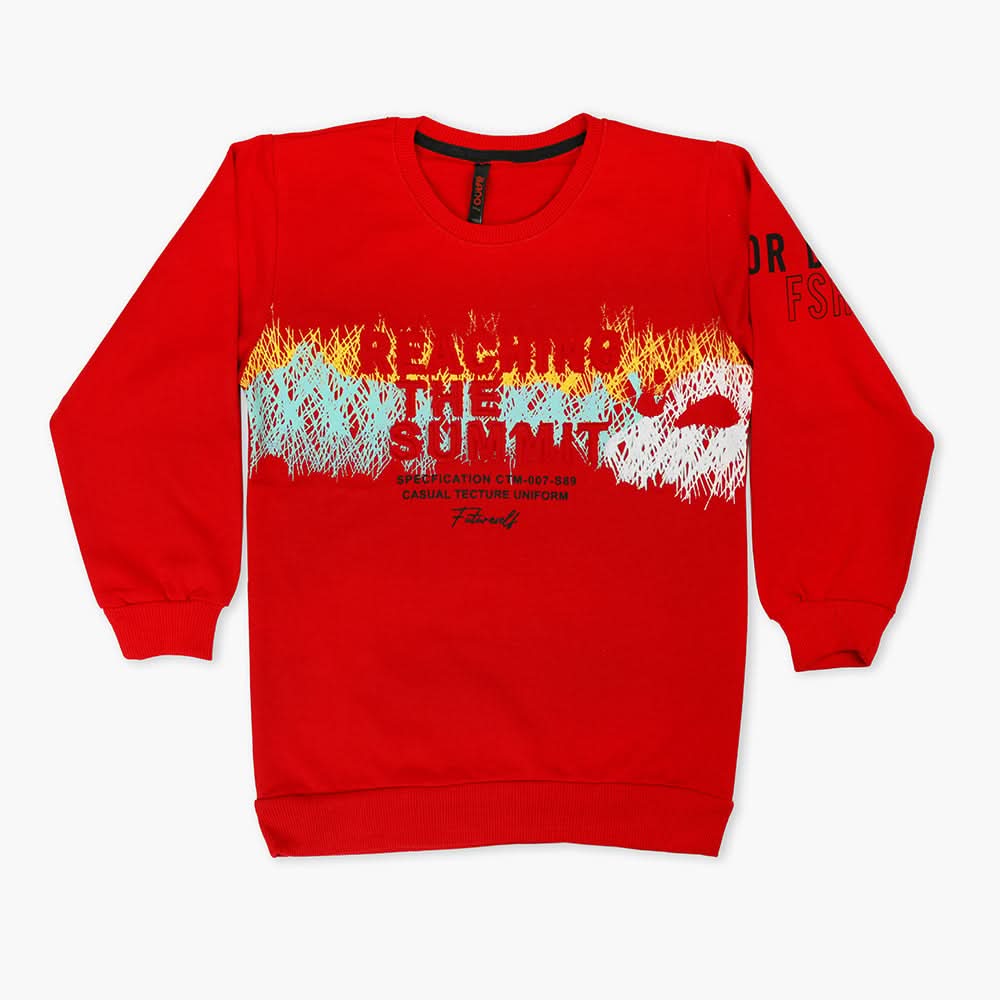 Boys Sweat Shirt - Red, Boys Hoodies & Sweat Shirts, Chase Value, Chase Value