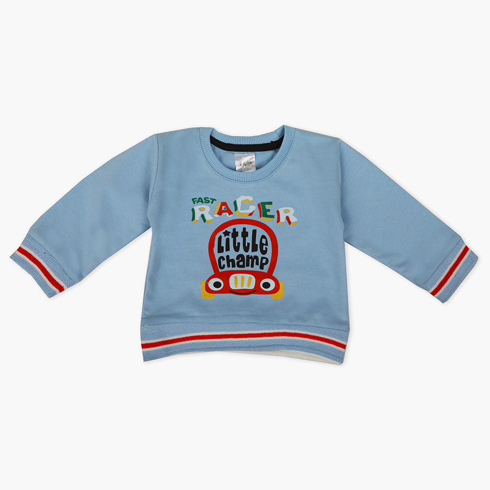 Newborn Boys Full Sleeves T-Shirt - Blue, Newborn Boys Winterwear, Chase Value, Chase Value