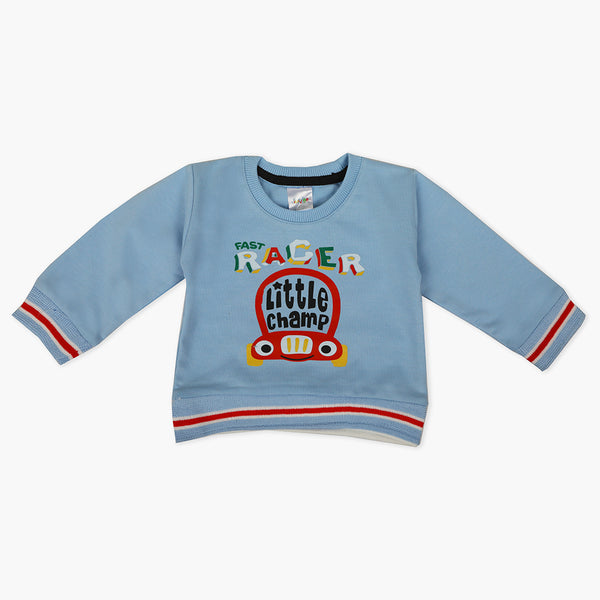 Newborn Boys Full Sleeves T-Shirt - Blue, Newborn Boys Winterwear, Chase Value, Chase Value