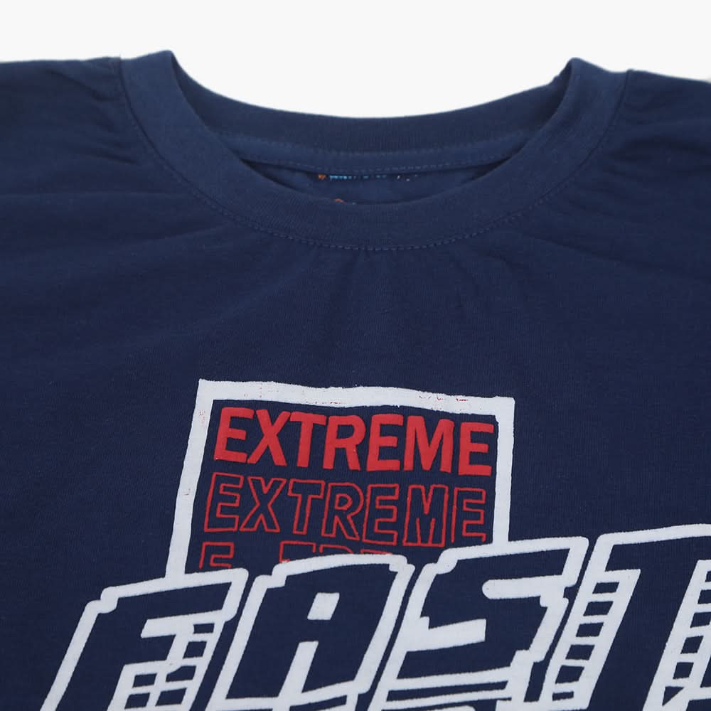 Boys Half Sleeves T-Shirt - Navy Blue, Boys T-Shirts, Chase Value, Chase Value