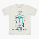 Boys Half Sleeves T-Shirt - White, Boys T-Shirts, Chase Value, Chase Value