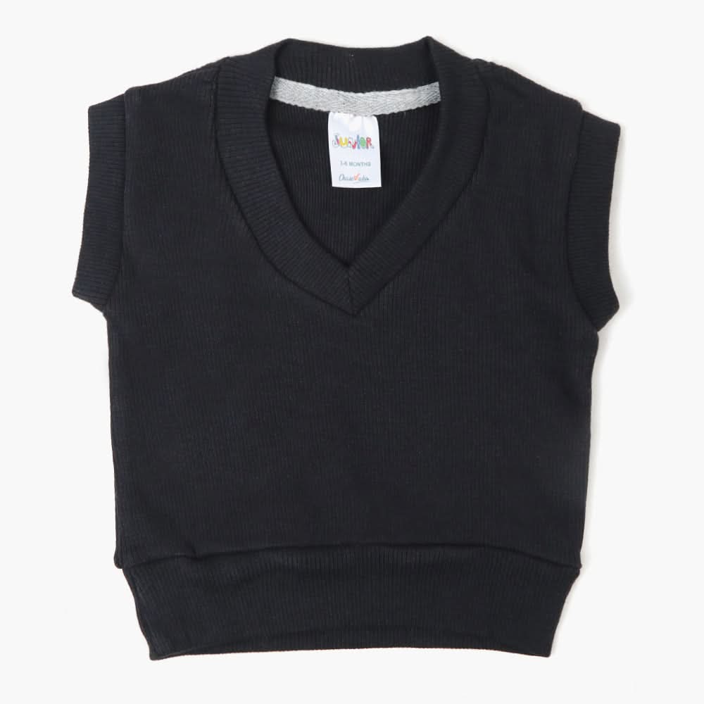 Newborn Boys V-Neck Sando - Black, Newborn Boys Winterwear, Chase Value, Chase Value