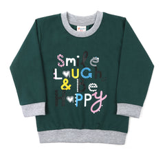 Girls Full Sleeves Sweat Shirt - Green