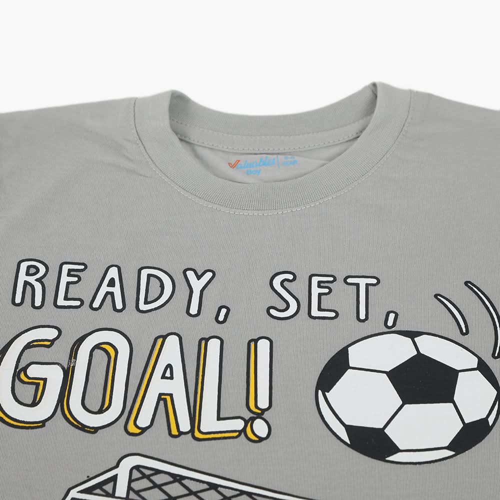 Boys Half Sleeves T-Shirt - Grey, Boys T-Shirts, Chase Value, Chase Value