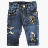 Newborn Girls Pant Denim - Navy Blue, Newborn Girls Shorts Skirts & Pants, Chase Value, Chase Value