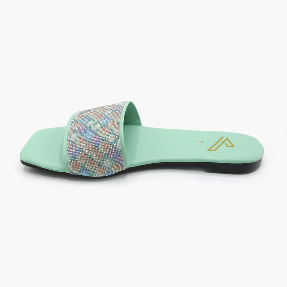 Girls Slipper - Green, Girls Slippers, Chase Value, Chase Value