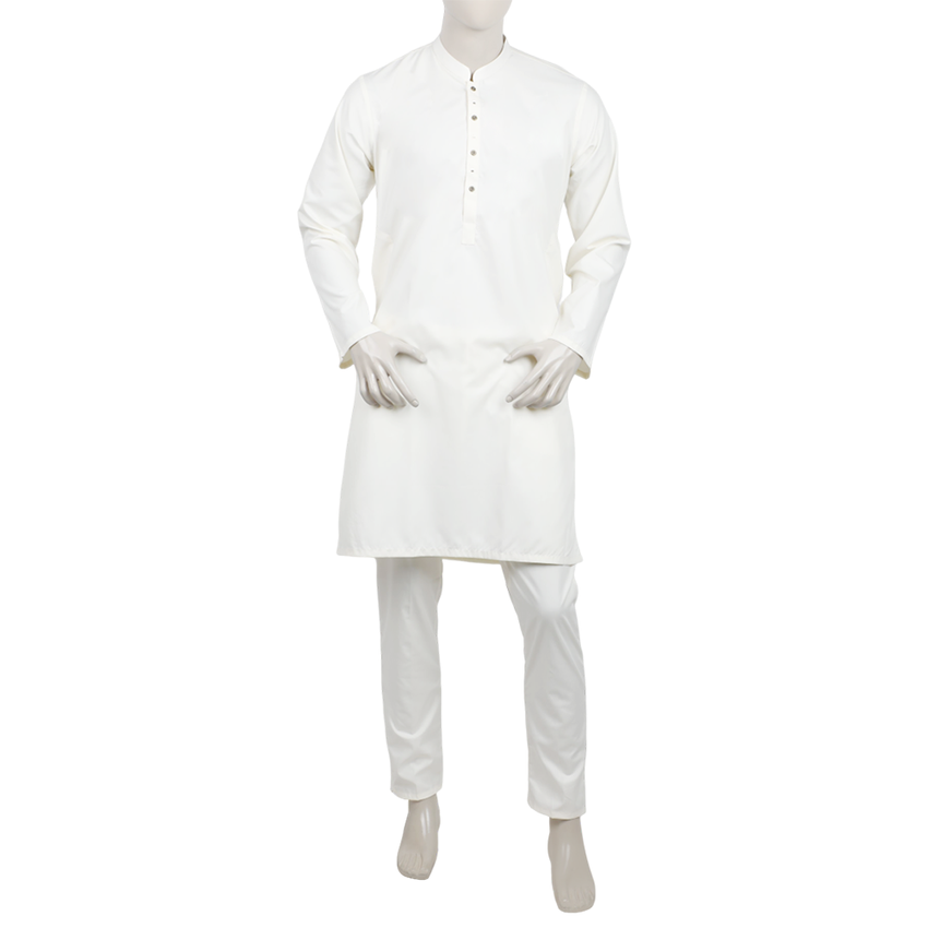 Eminent Men's Kurta Pajama Suit - Cream