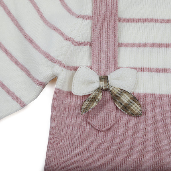 Girls Full Sleeves Sweater - Tea Pink