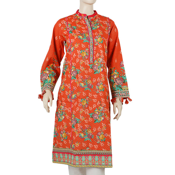 Women's Stitched Kurti - Coral, Women Ready Kurtis, Chase Value, Chase Value