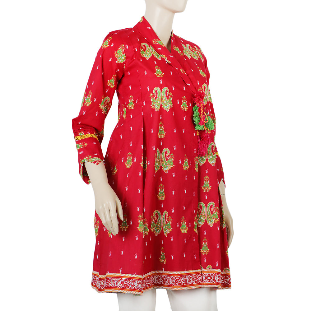 Girls Teens Printed Kurti - Dark Pink, Girls Kurti, Chase Value, Chase Value