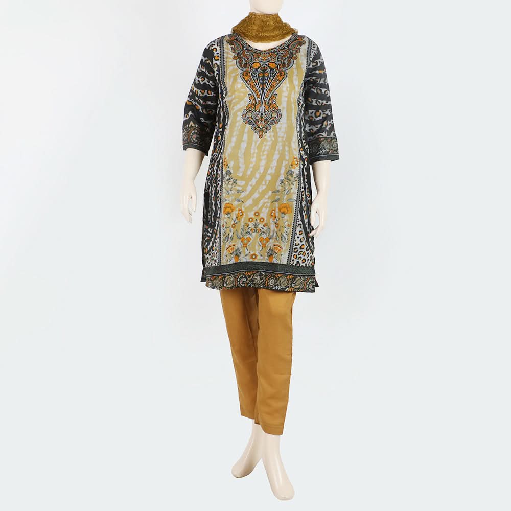 Women's Printed Shalwar Suit - Brown, Women Shalwar Suits, Chase Value, Chase Value