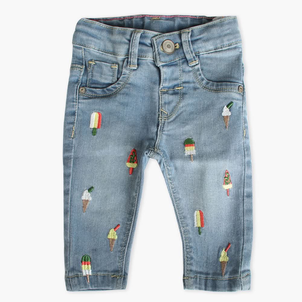 Newborn Girls Pant Denim - Light Blue, Newborn Girls Shorts Skirts & Pants, Chase Value, Chase Value