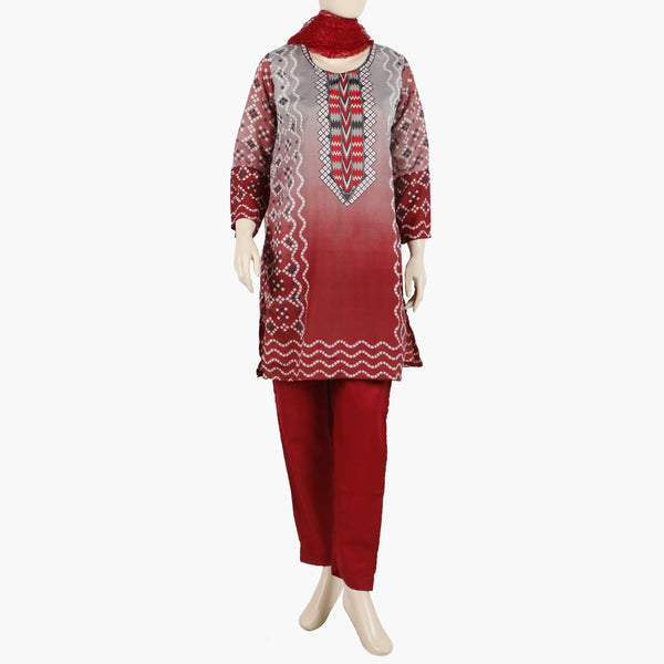 Women's Printed Shalwar Suit - F