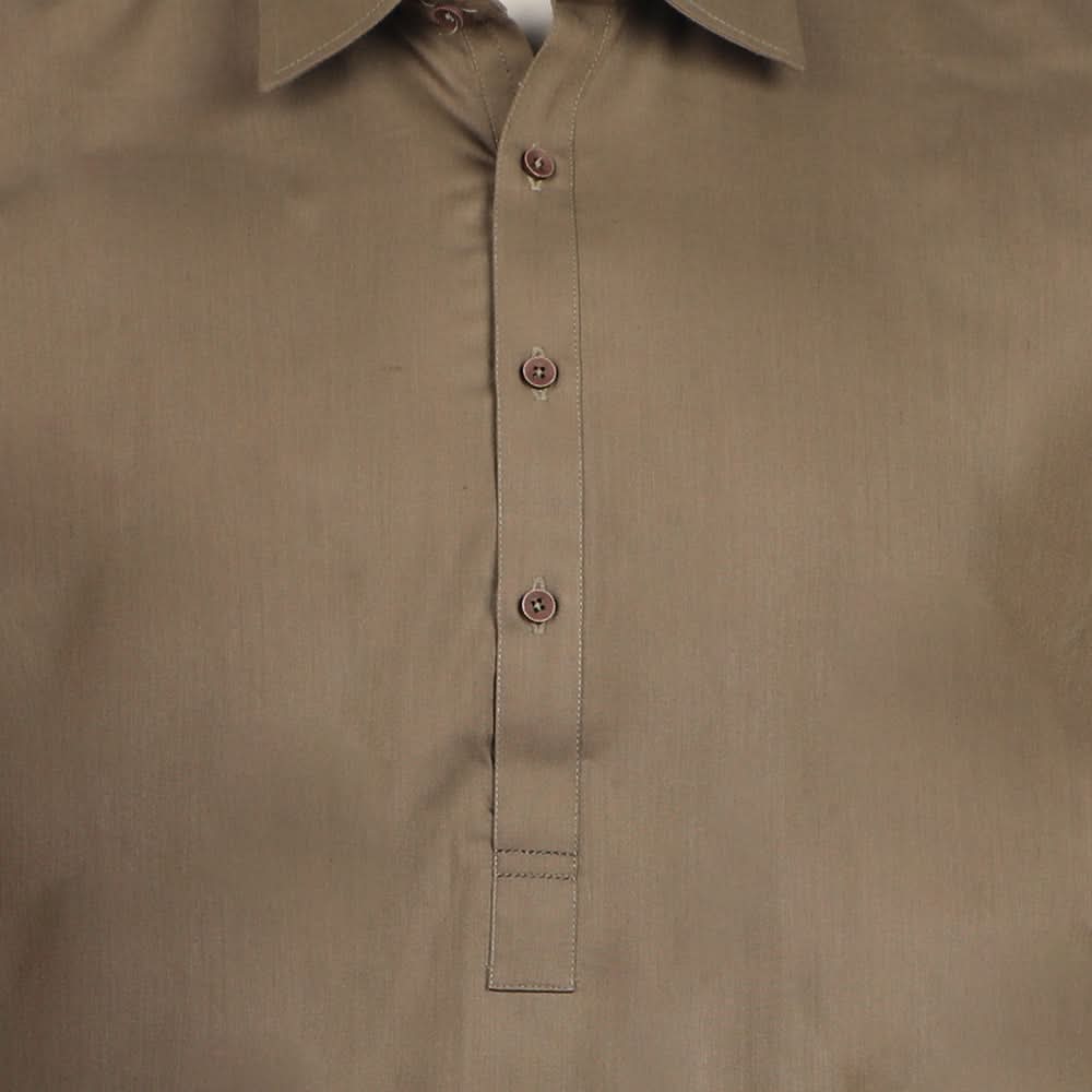 Men's Stitched Shalwar Suit - Light Brown, Men's Shalwar Kameez, Chase Value, Chase Value