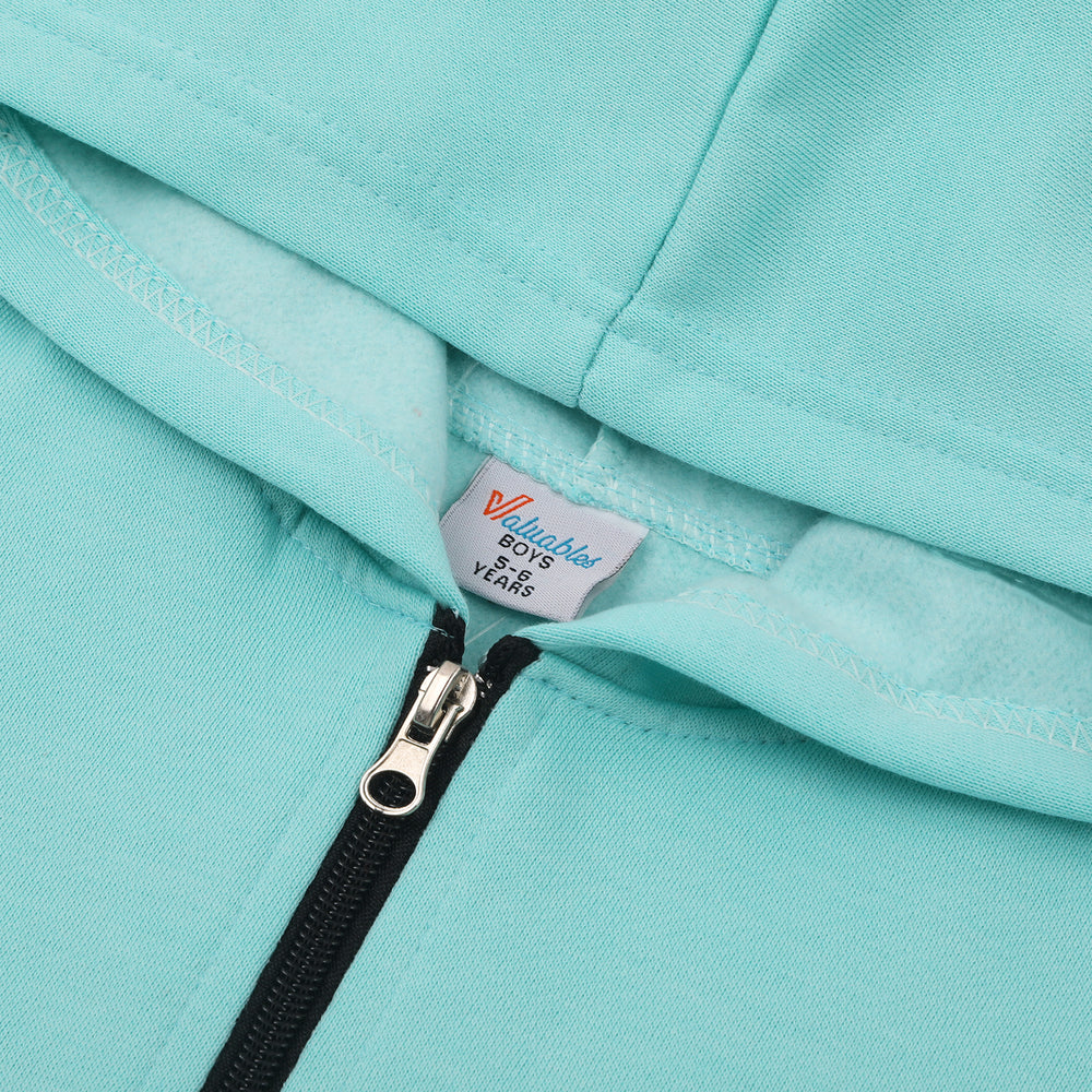 Boys Full Sleeves Hoodie - Cyan, Boys Hoodies & Sweat Shirts, Chase Value, Chase Value