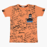 Boys Half Sleeves T-Shirt - Orange, Boys T-Shirts, Chase Value, Chase Value