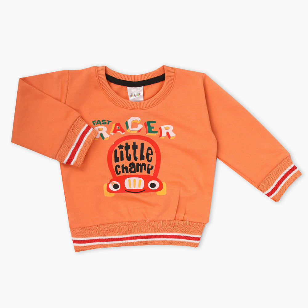 Newborn Boys Full Sleeves T-Shirt - Peach, Newborn Boys Winterwear, Chase Value, Chase Value