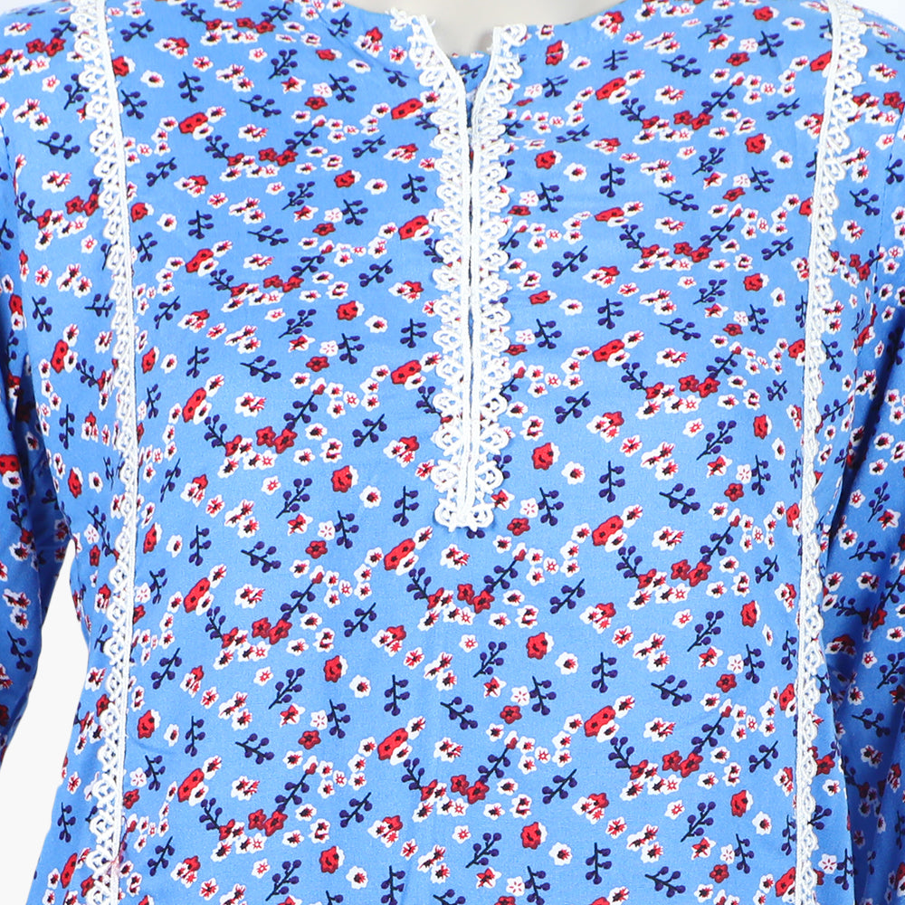 Girls Teens Printed Shalwar Suit - Blue, Women Shalwar Suits, Chase Value, Chase Value